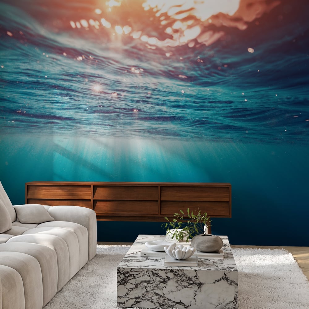 Wall Mural - Blue sea - Scandiwall