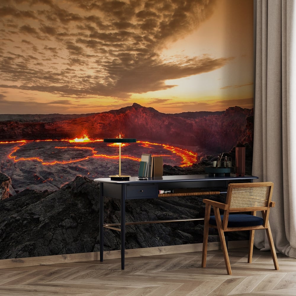 Papiers Peints Panoramique - Erta Ale Volcano Ethiopia -