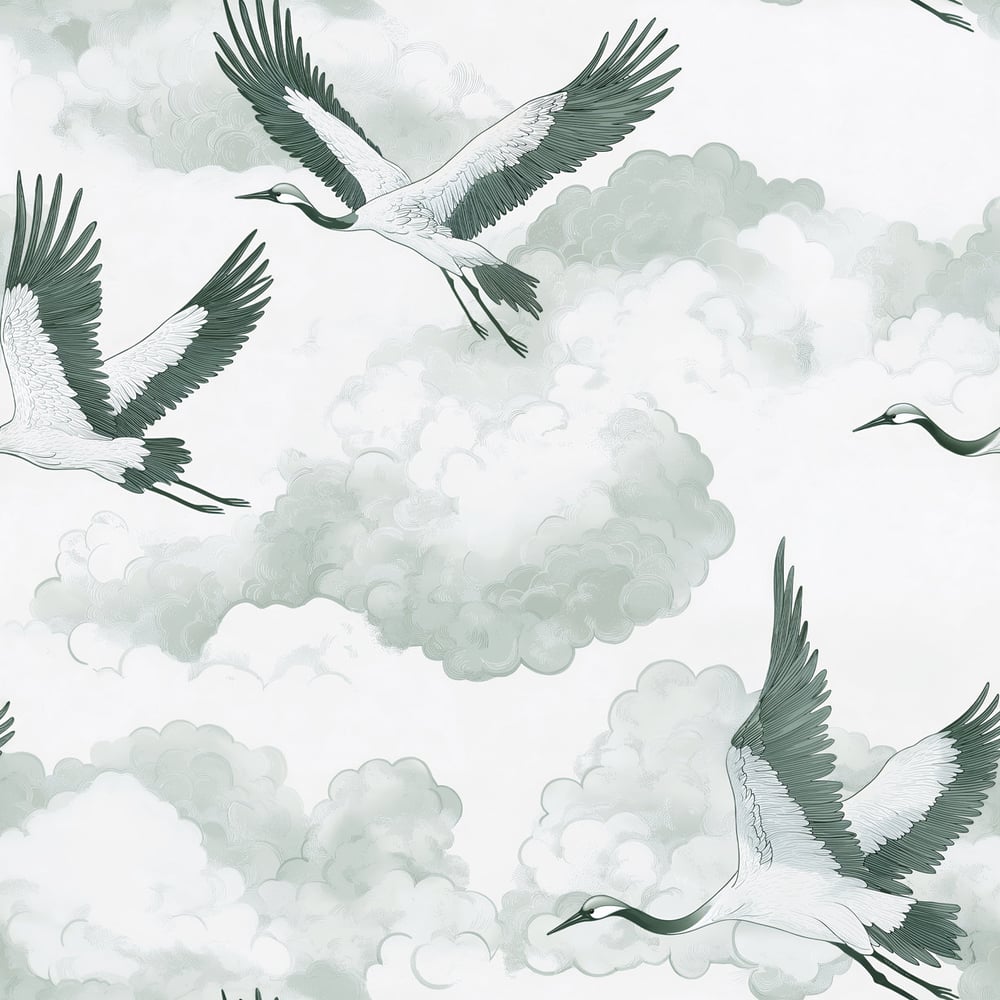 Henri Green - Papiers peints - Vert - Salon - Oiseaux - Dreamland - Intissé