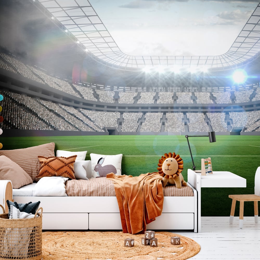 Papiers Peints Panoramique - Grand stade de football avec lumières - Photo Wallpaper Sports