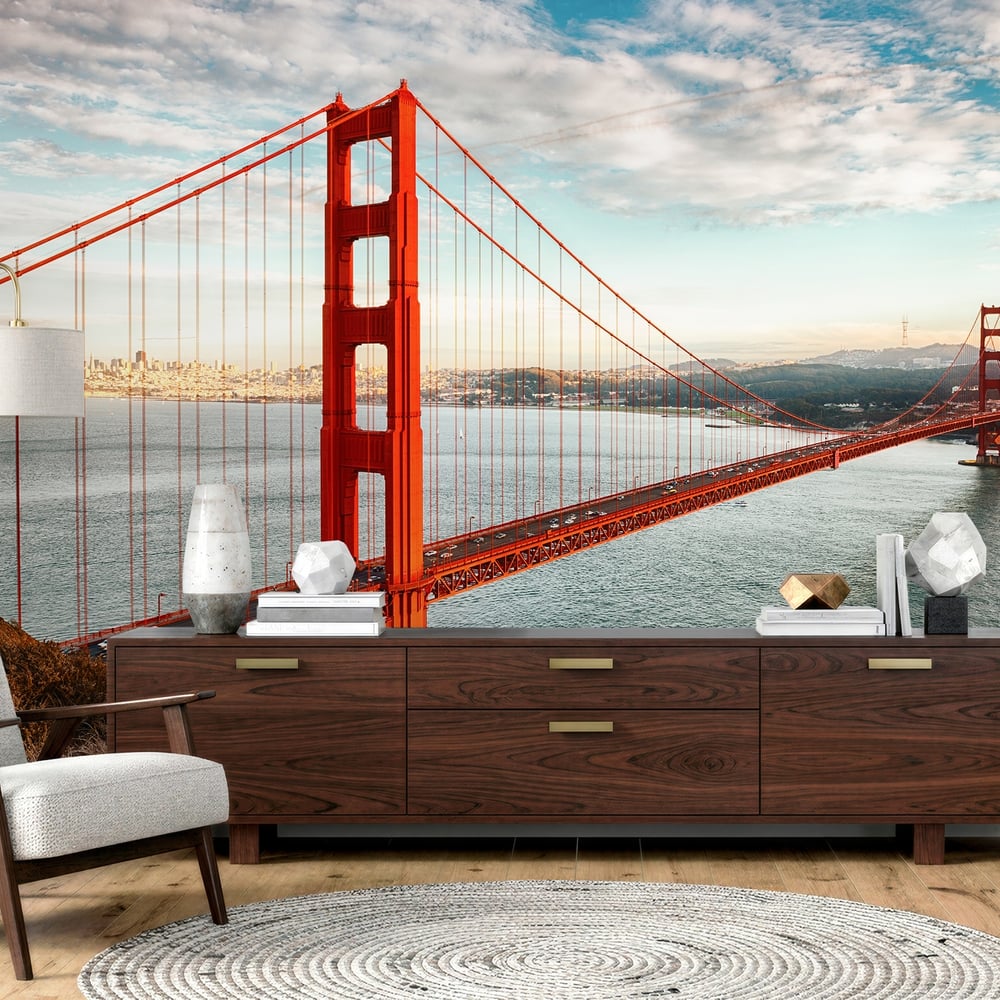 Papiers Peints Panoramique - Golden Gate Bridge Traffic - Photo Wallpaper Countries and destinations