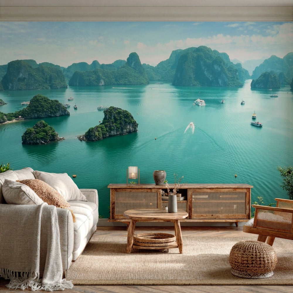 Papiers Peints Panoramique - Halong Bay in Vietnam Unesco World Heritage Site -