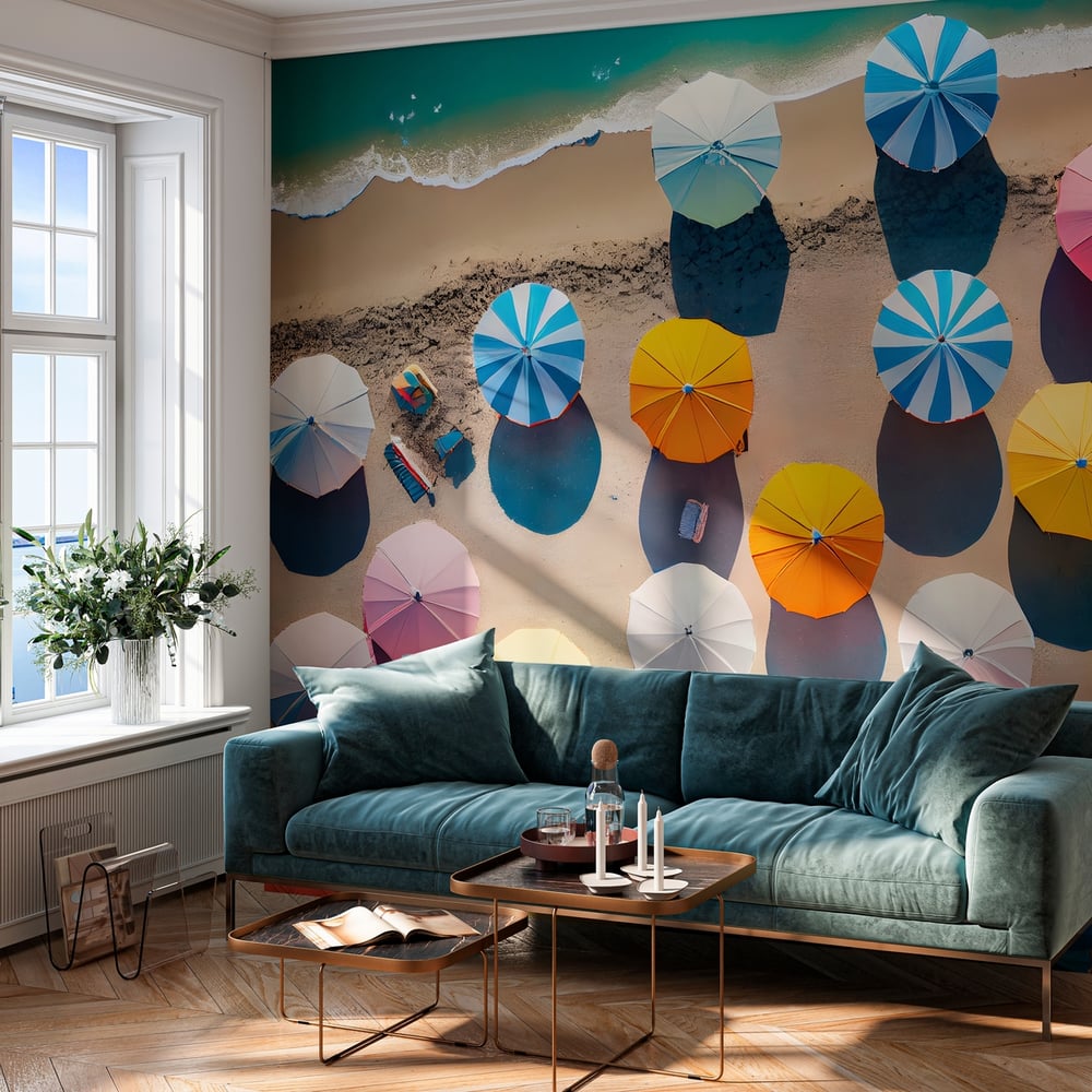 Wall Mural - Beach Umbrellas - Scandiwall