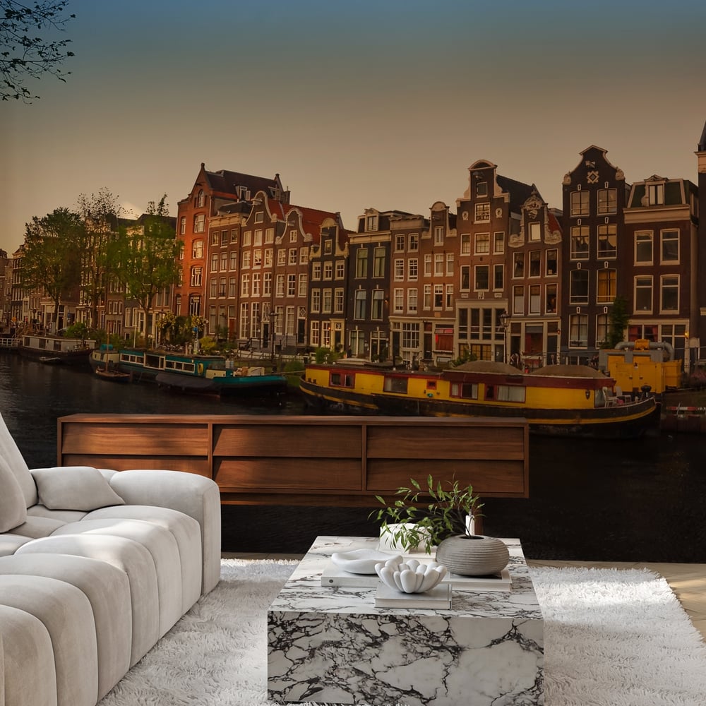 Papiers Peints Panoramique - Gracht in Amsterdam - Photo Wallpaper Countries and destinations