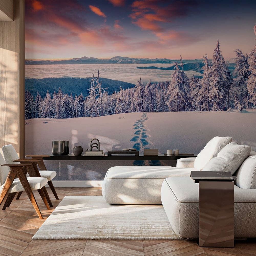 Papiers Peints Panoramique - Footprints - Photo Wallpaper Mountains