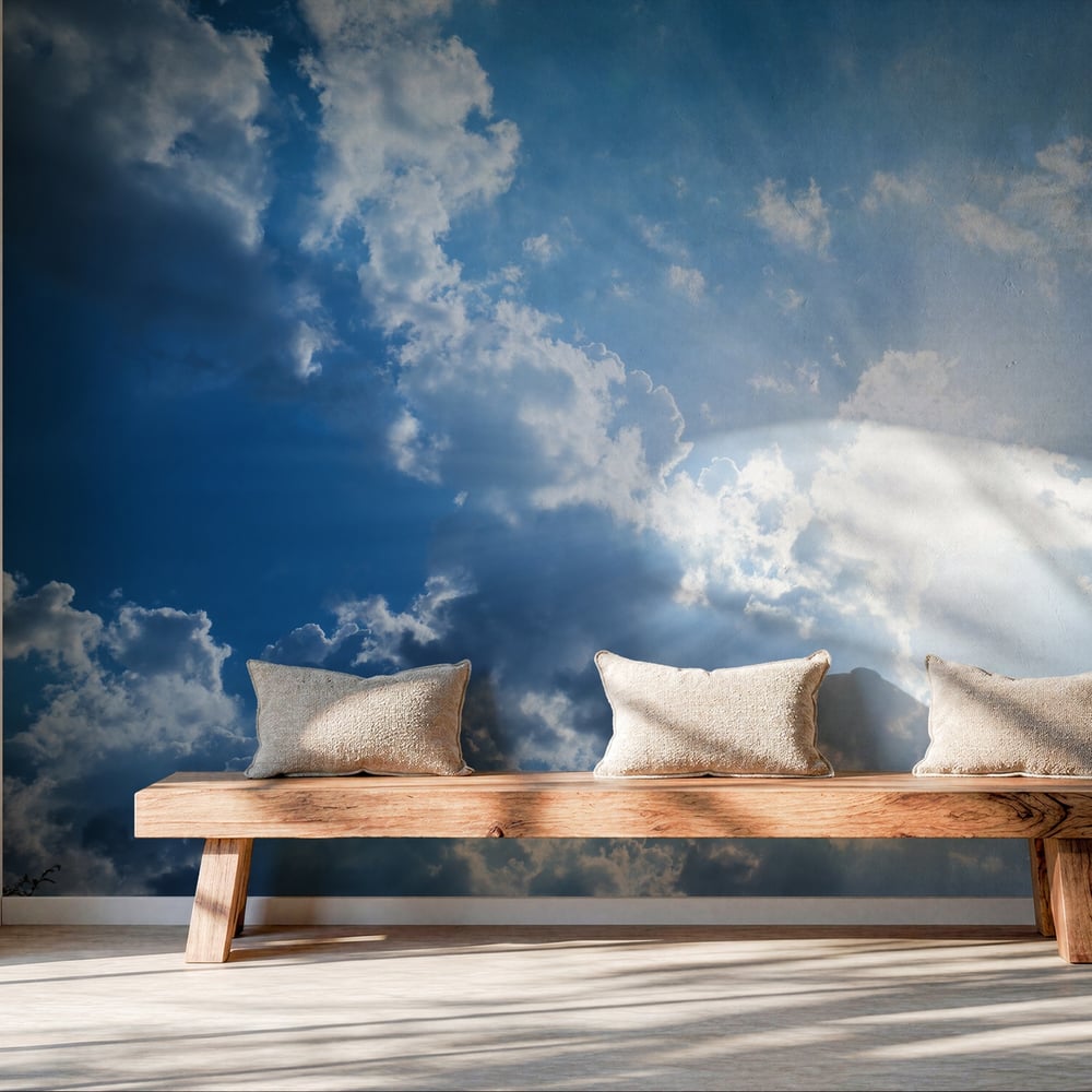 Wall Mural - Beautiful clouds and blue sky - Scandiwall