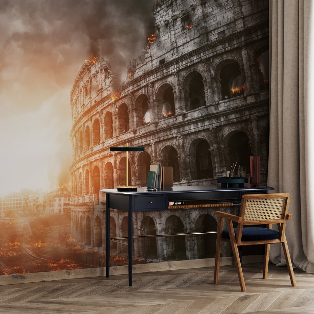 Papiers Peints Panoramique - Colosseum on fire - Photo Wallpaper Rome