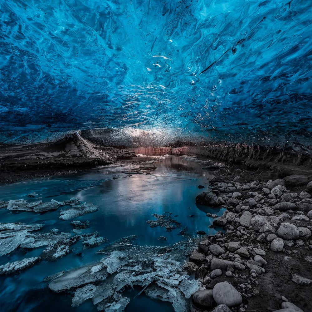 Papiers Peints Panoramique - Ice Cave - Photo Wallpaper Nature and landscape