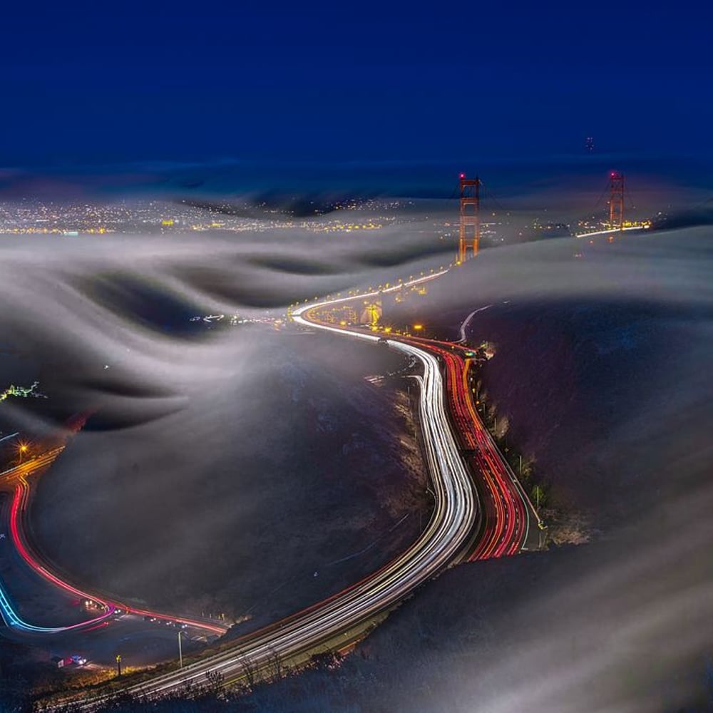 Papiers Peints Panoramique - Golden Gate Bridge in Fog - Photo Wallpaper San Francisco
