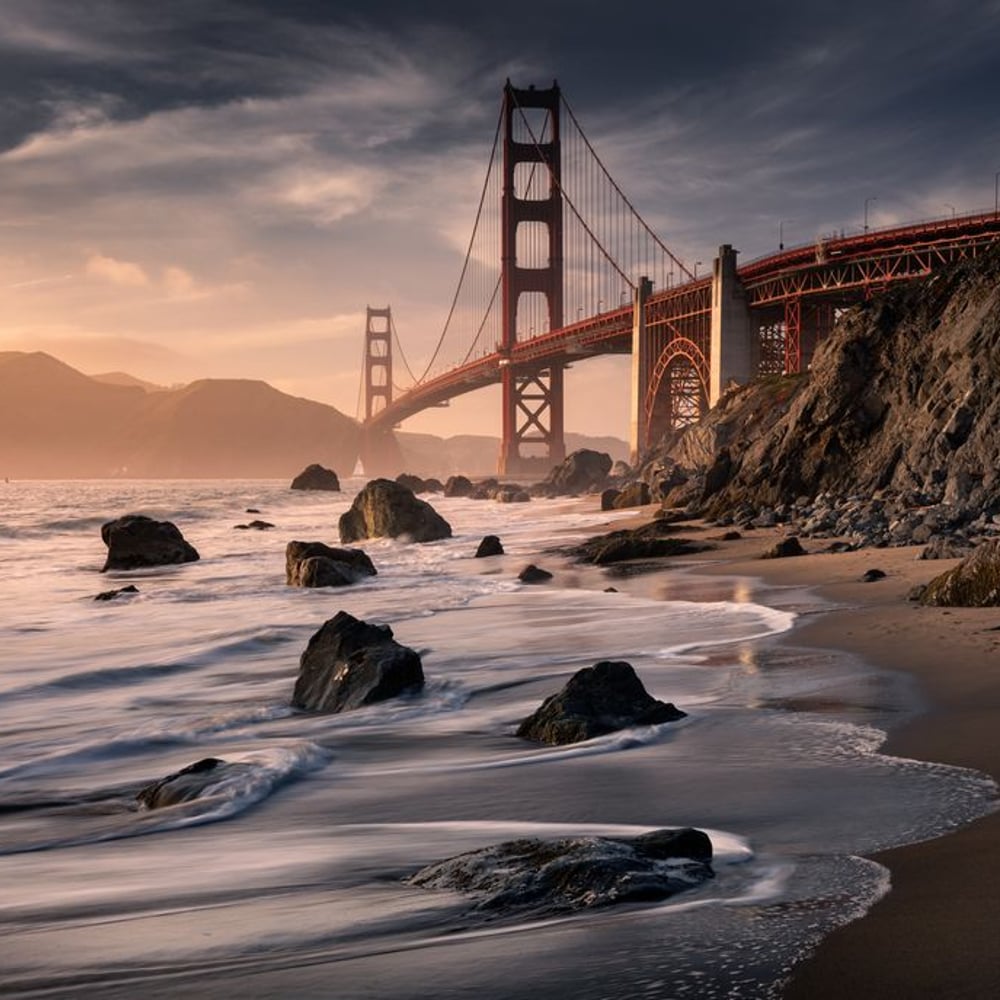 Papiers Peints Panoramique - Golden Gate Beach - Photo Wallpaper San Francisco