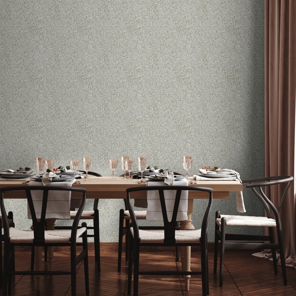 Anna Sage Green - Papiers peints - Vert - Cuisine - Feuille - Wallpassion - Intissé