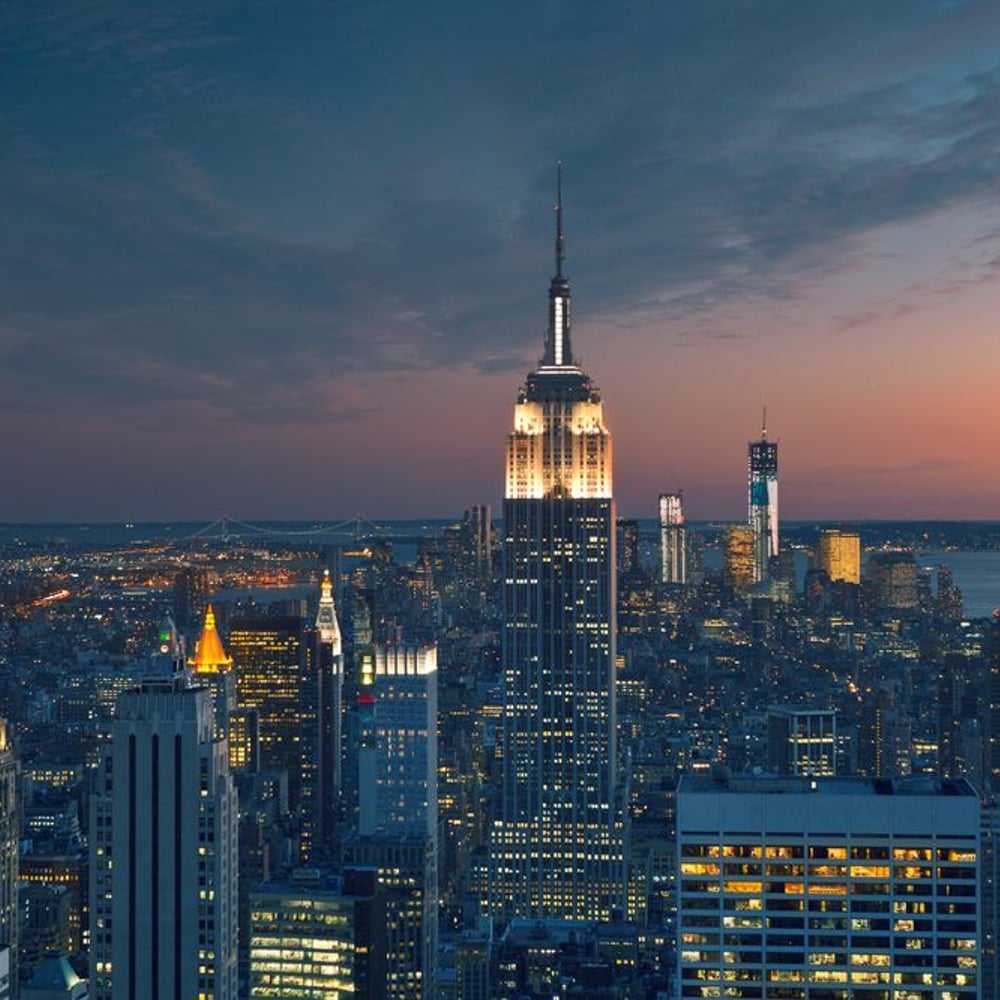 Papiers Peints Panoramique - Aerial View of Manhattan at Sunset - Other motifs New Arrivals
