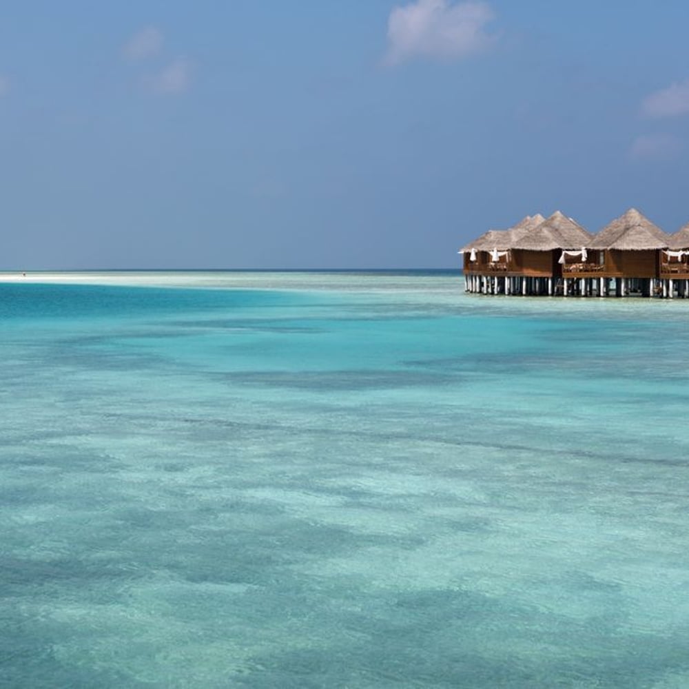 Papiers Peints Panoramique - Bungalows in the Maldives - Photo Wallpaper Sea