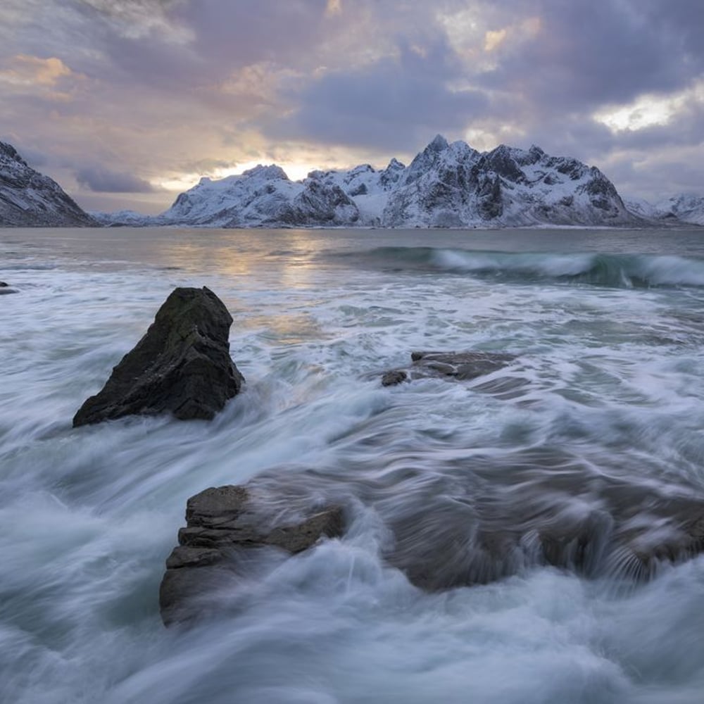 Papiers Peints Panoramique - Dramatic Sea at Lofoten in Norge - Other motifs New Arrivals