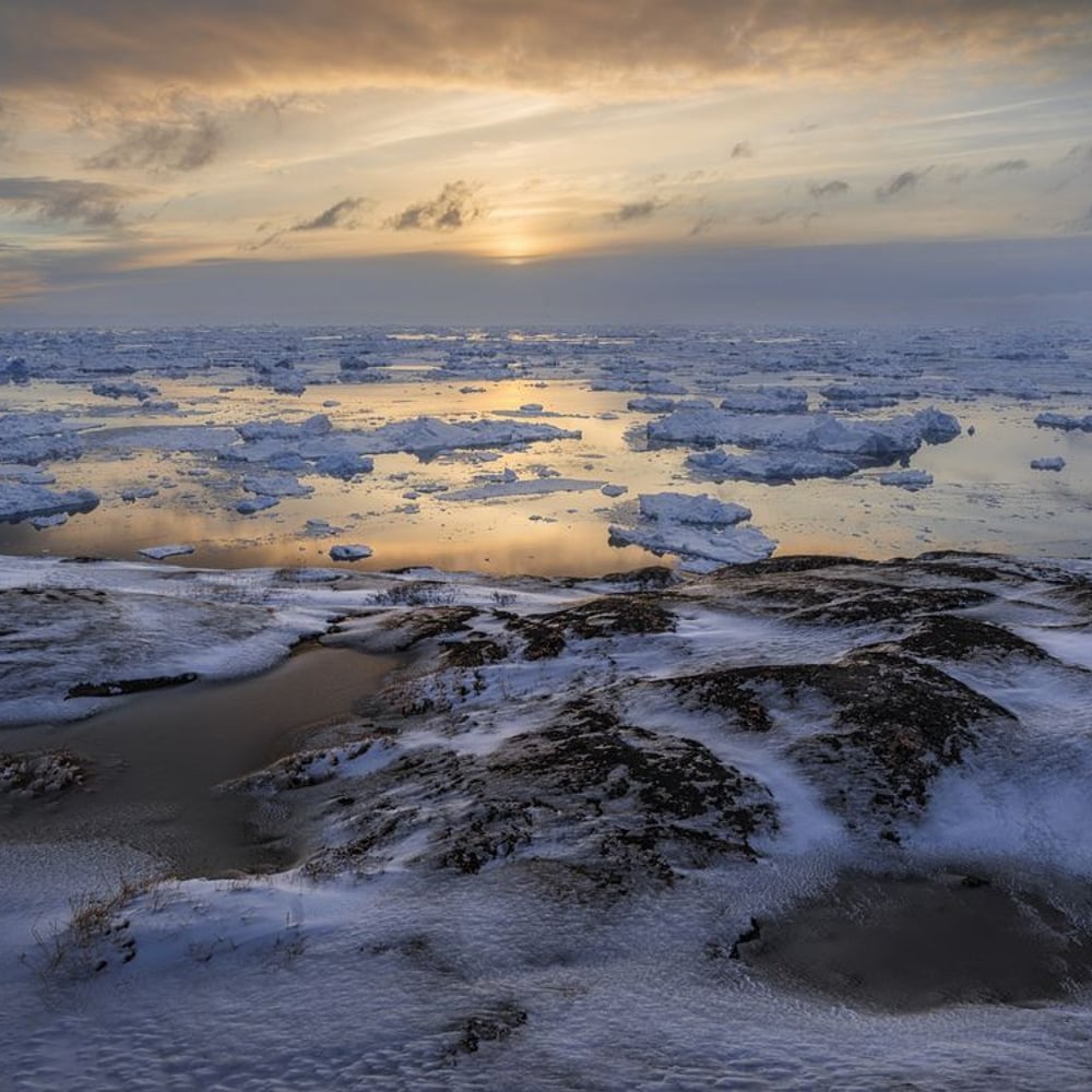 Papiers Peints Panoramique - Ice Floes in Disco Bay at Greenland - New Arrivals