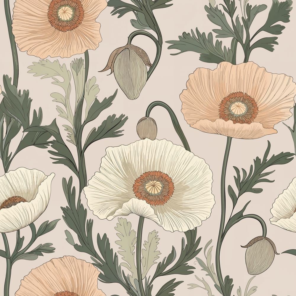 Fototapet - Samantha Beige - 1059101-01 - Floral