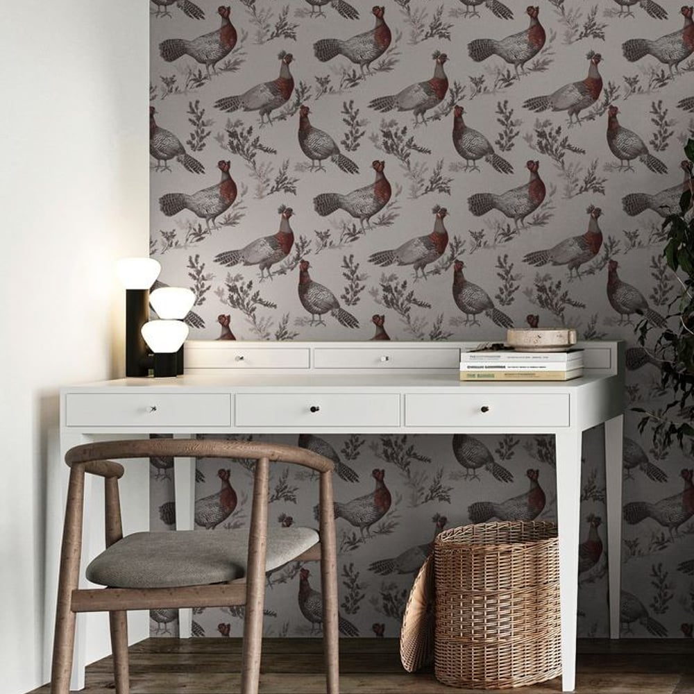 Tord Beige - Wallpaper - Beige - Office - Birds - in between - Non-Woven