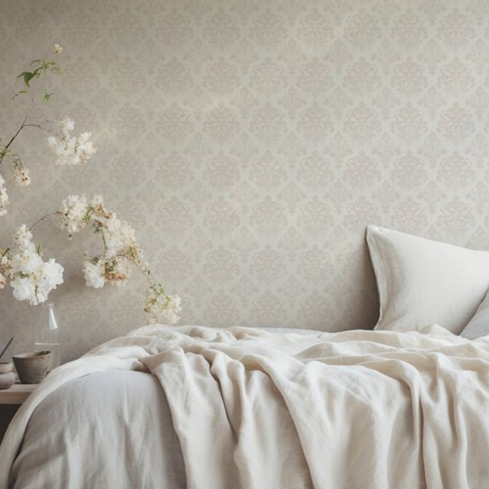 Forshaga Beige - Papiers peints - Beige - Chambre - Graphique - Scandza - Intissé