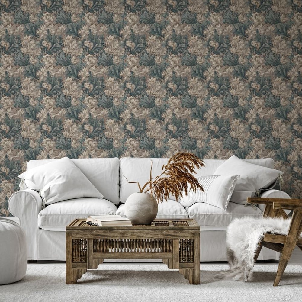 Adrian Beige - Tapetit - Beige - Olohuone - Lehti - Wallpassion - Non-Woven