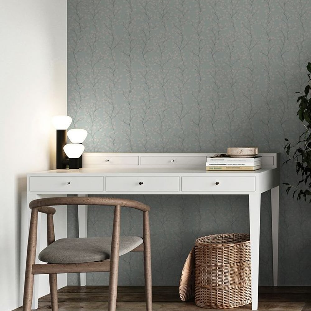 Daniel Green - Papiers peints - Vert - Bureau - Floral - Scandza - Intissé