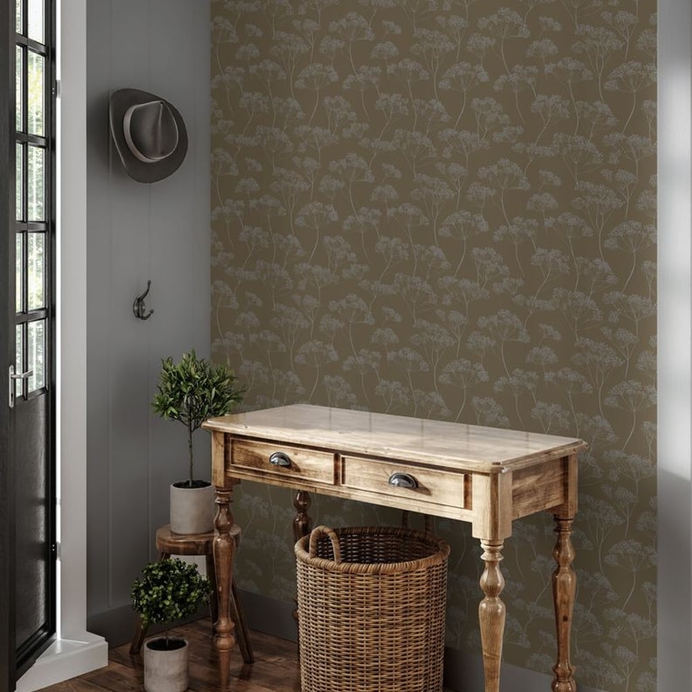 Gunde Beige - Papiers peints - Beige - Entrée - Floral - Scandza - Intissé