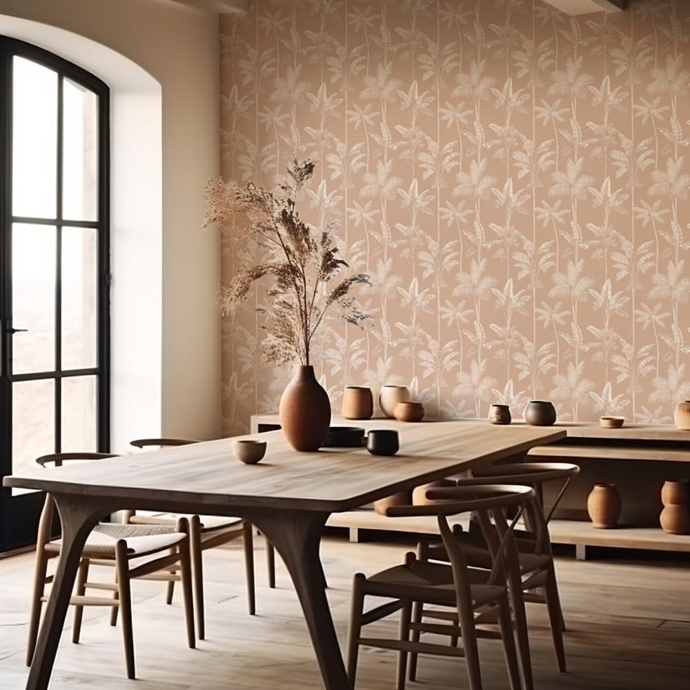Amboseli Beige - Papiers peints - Beige - Cuisine - Arbre - Dreamland - Intissé