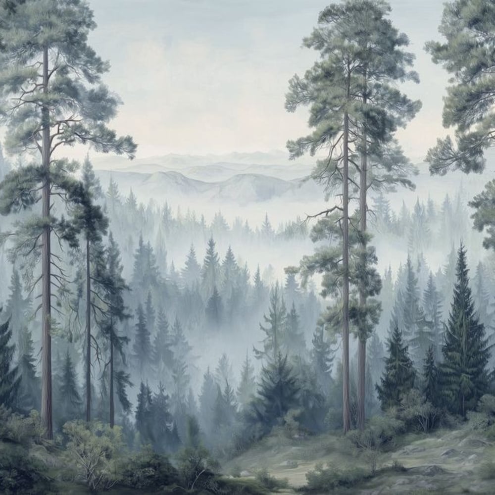 Fototapet - Foggy Morning II - Nature