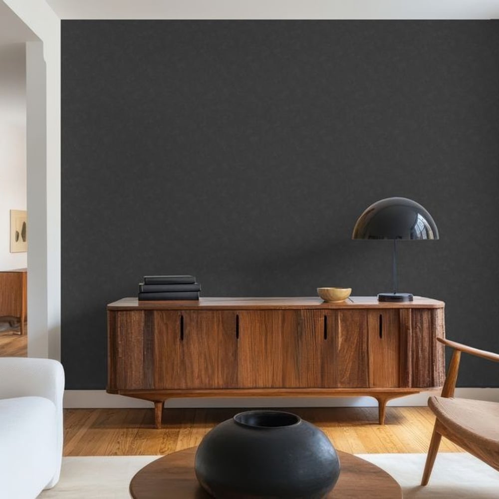 Enduit Dark Grey - Papiers peints - Gris - Salon - Couleur unie - Studio Surface - Intissé