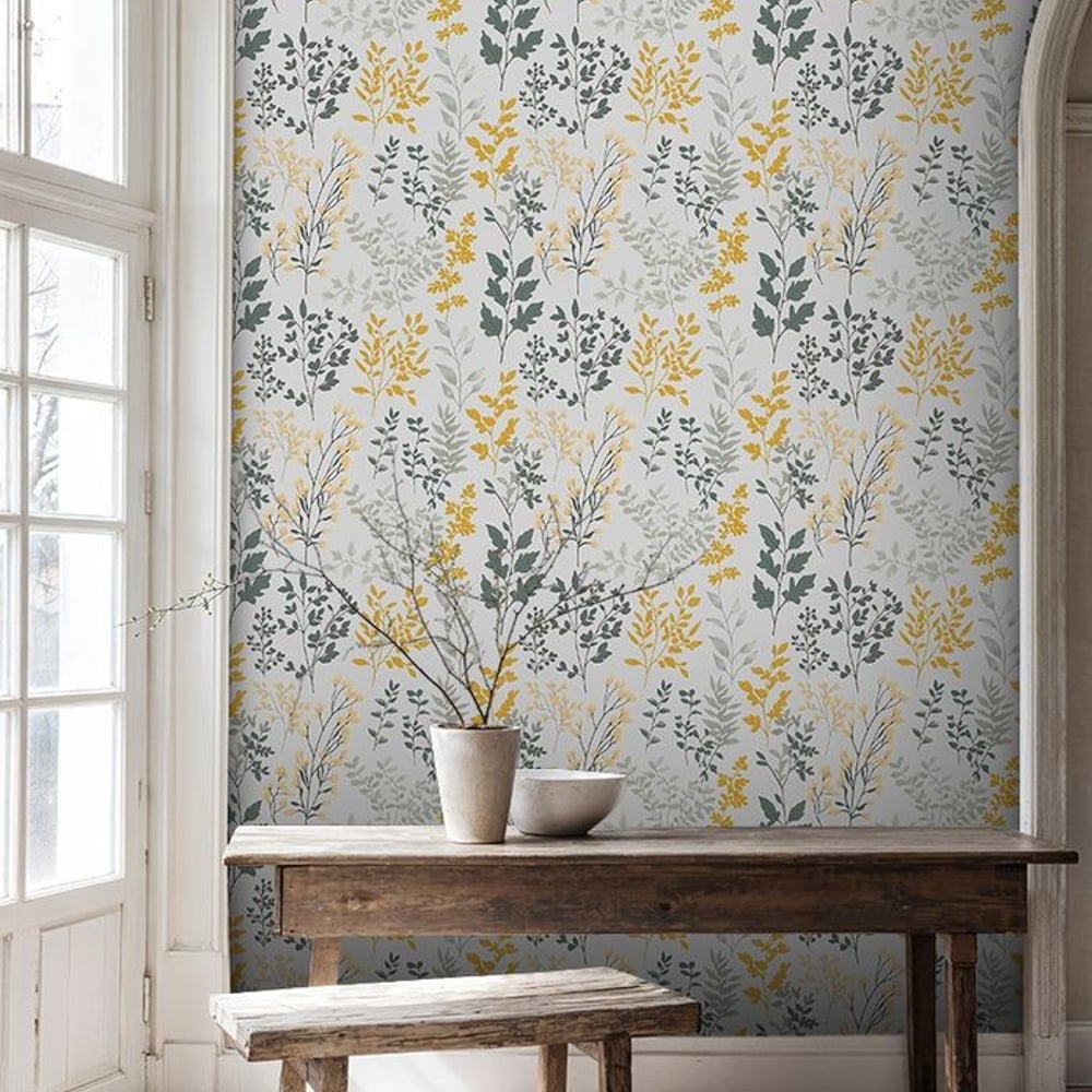 Heidi Grey - Papiers peints - Gris - Cuisine - Floral - Scandza - Intissé