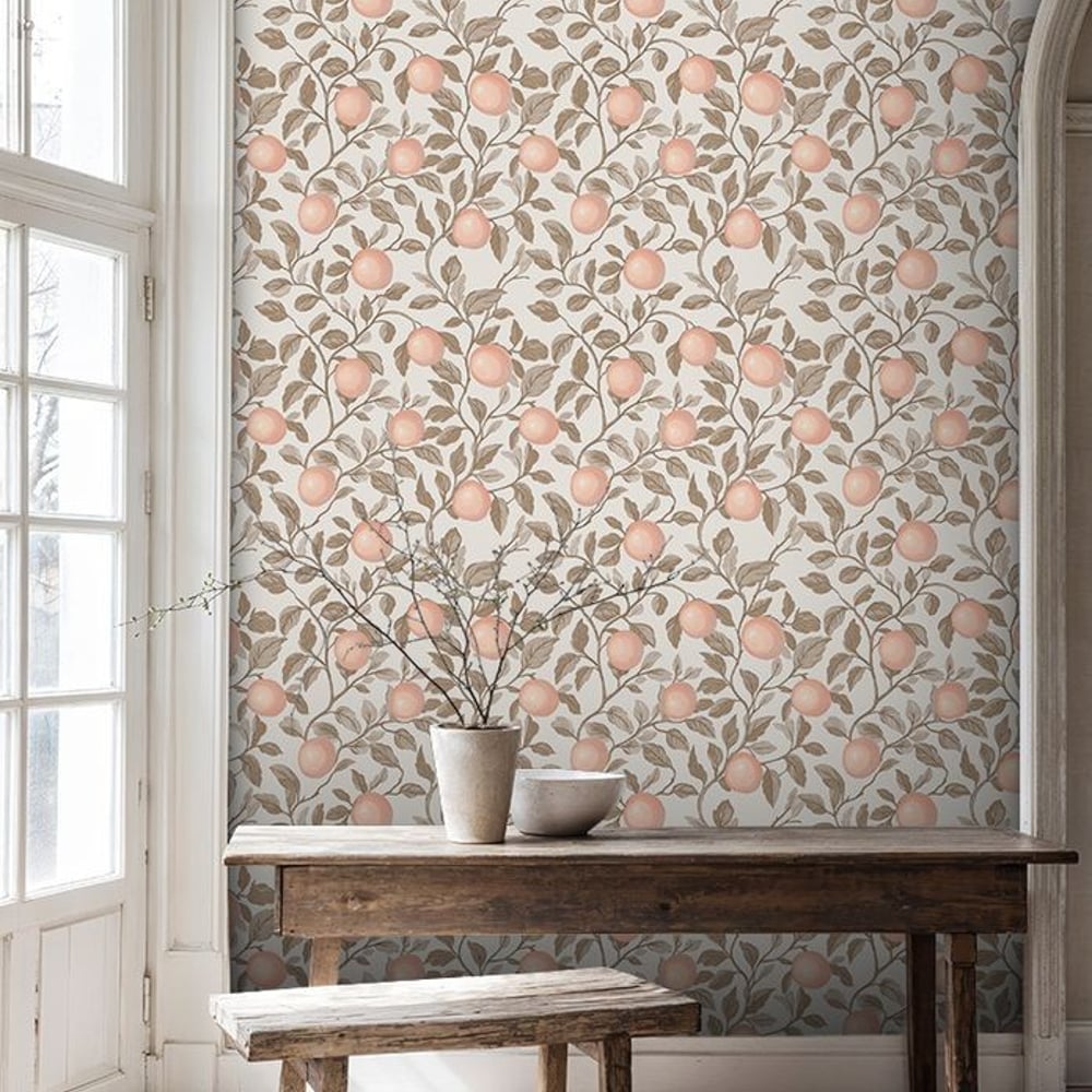 Gerd Beige - Papiers peints - Beige - Cuisine - Fruit - Scandza - Intissé