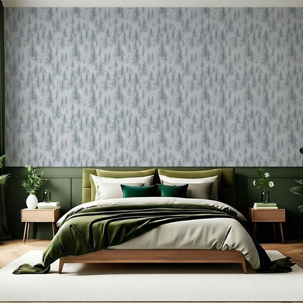Armand Blue - Papiers peints - Bleu - Chambre - Arbre - Dreamland - Intissé