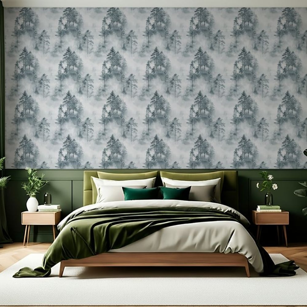 Corentin Grey - Papiers peints - Gris - Chambre - Arbre - Dreamland - Intissé