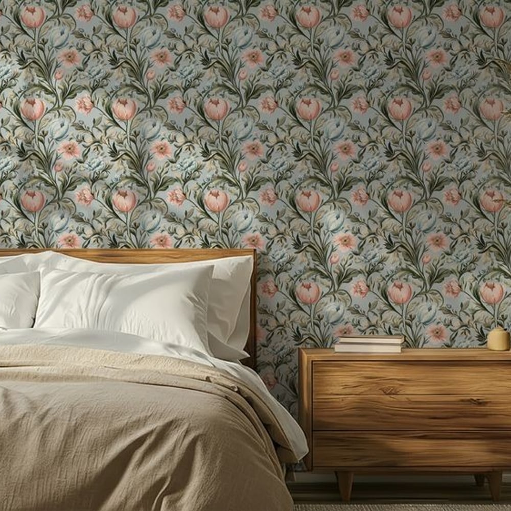 Fototapet - Ragna Blue - 1058501-02 - Floral