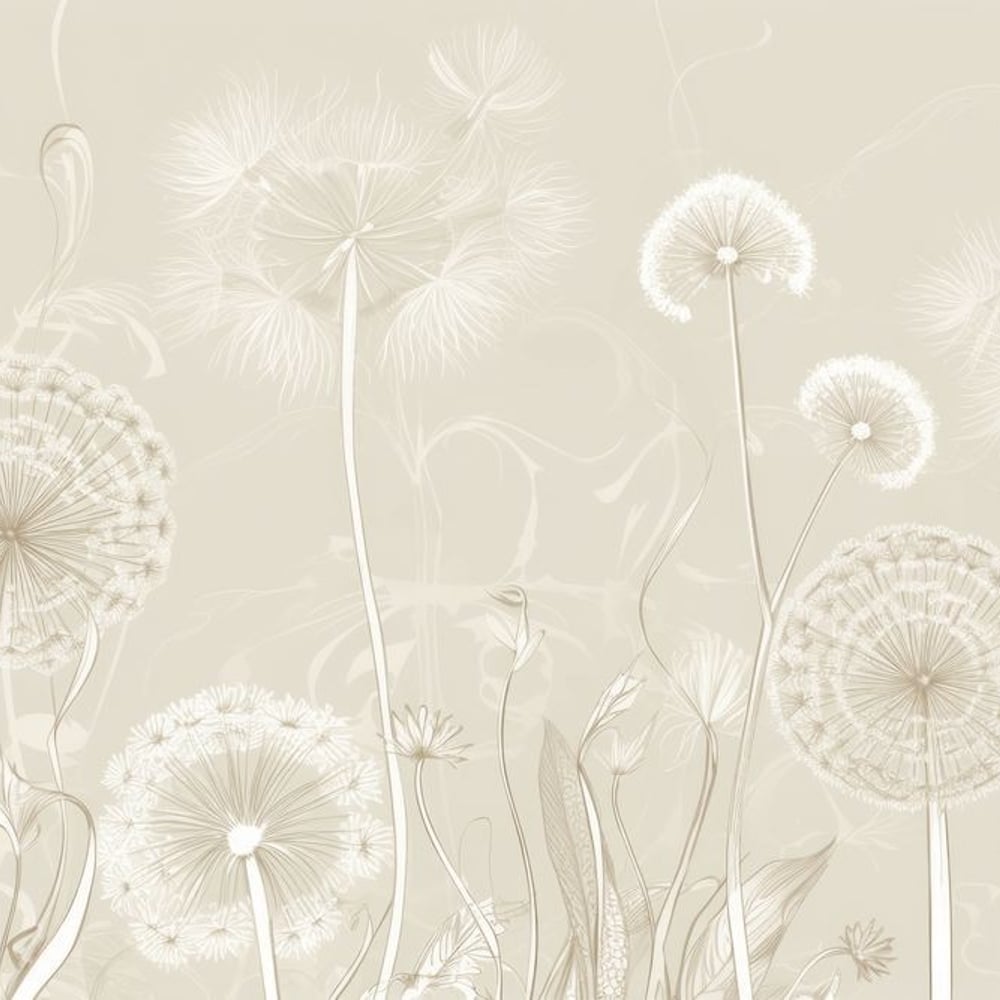Fototapet - Dandelion Poetry II - Botanical