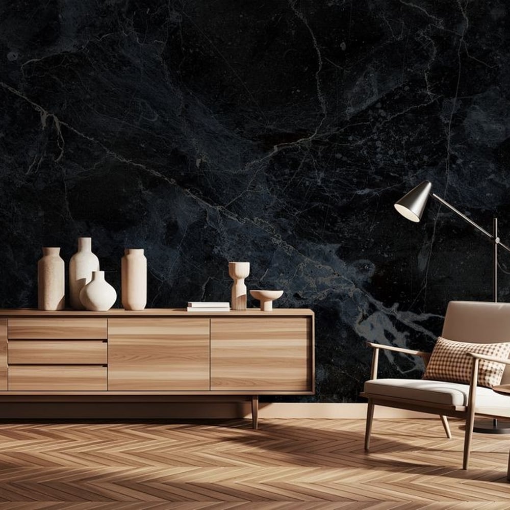 Fototapet - Black Granite III - Texture