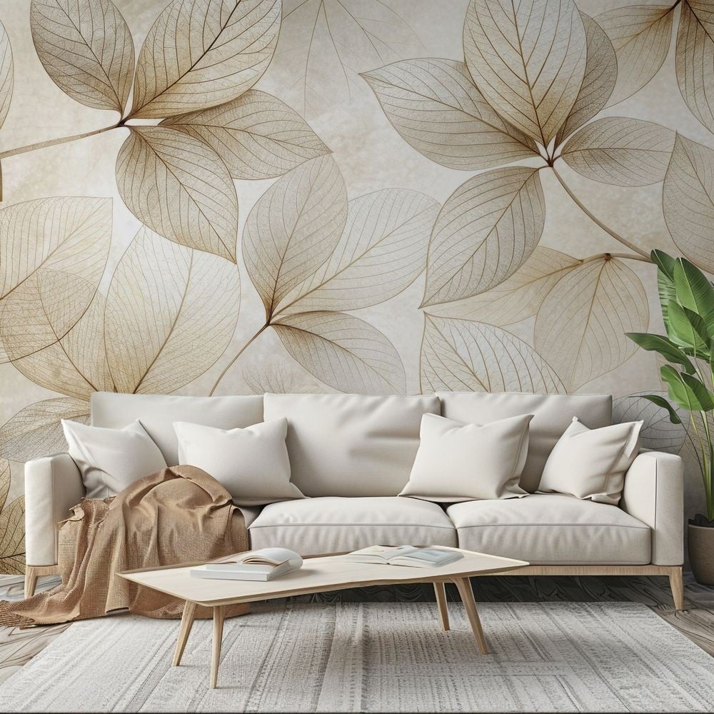 Papiers Peints Panoramique - Soft Leaves II - Botanical