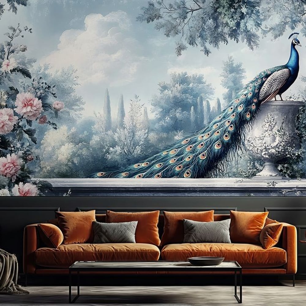 Fototapet - Peacock Dream I - Botanical