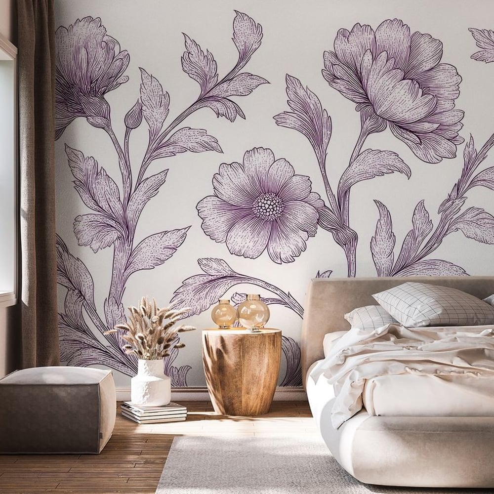 Fototapet - Graphic Flowers III - Floral