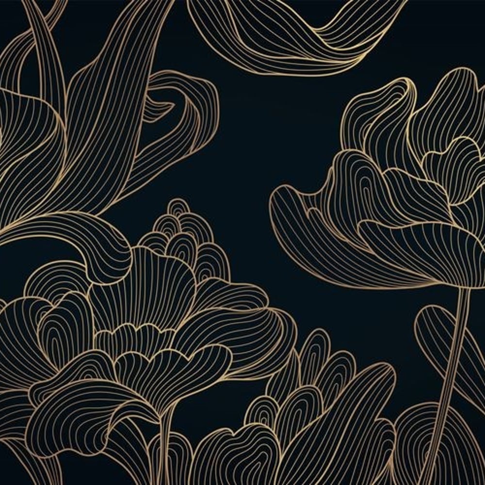 Fototapet - Night Garden II - Floral