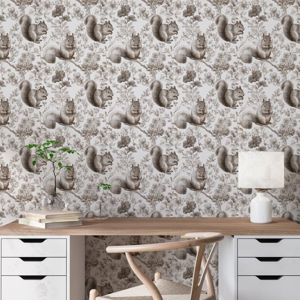 Stefan Brown - Wallpaper - Brown - Teenager's room - Animal - in between - Non-Woven
