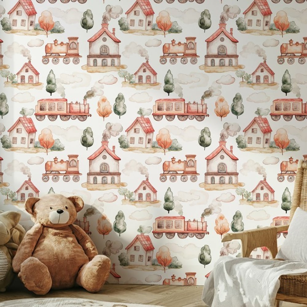 Albert White - Tapet - Hvid - Børneværelse - Andre mønstre - Wallpassion Kids - Non-Woven