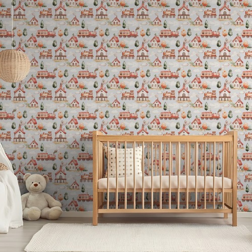 Albert Grey - Tapet - Grå - Børneværelse - Andre mønstre - Wallpassion Kids - Non-Woven