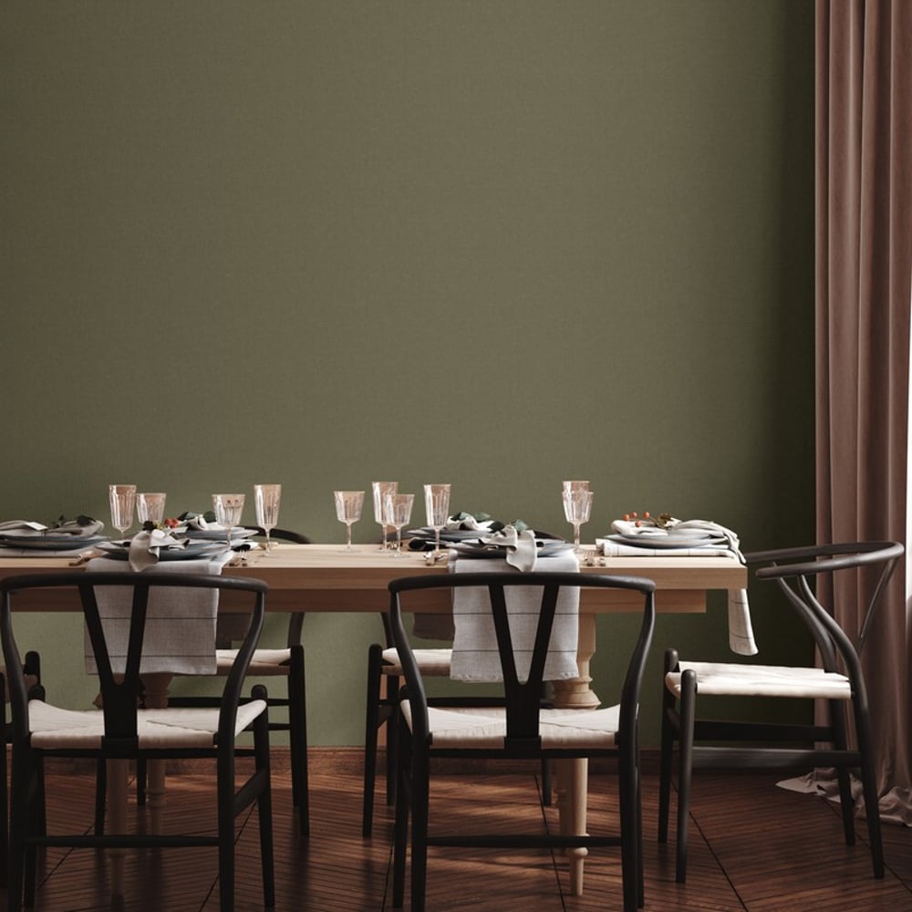 Textile Olive - Papiers peints - Vert - Cuisine - Imitation textile - Studio Surface - Intissé