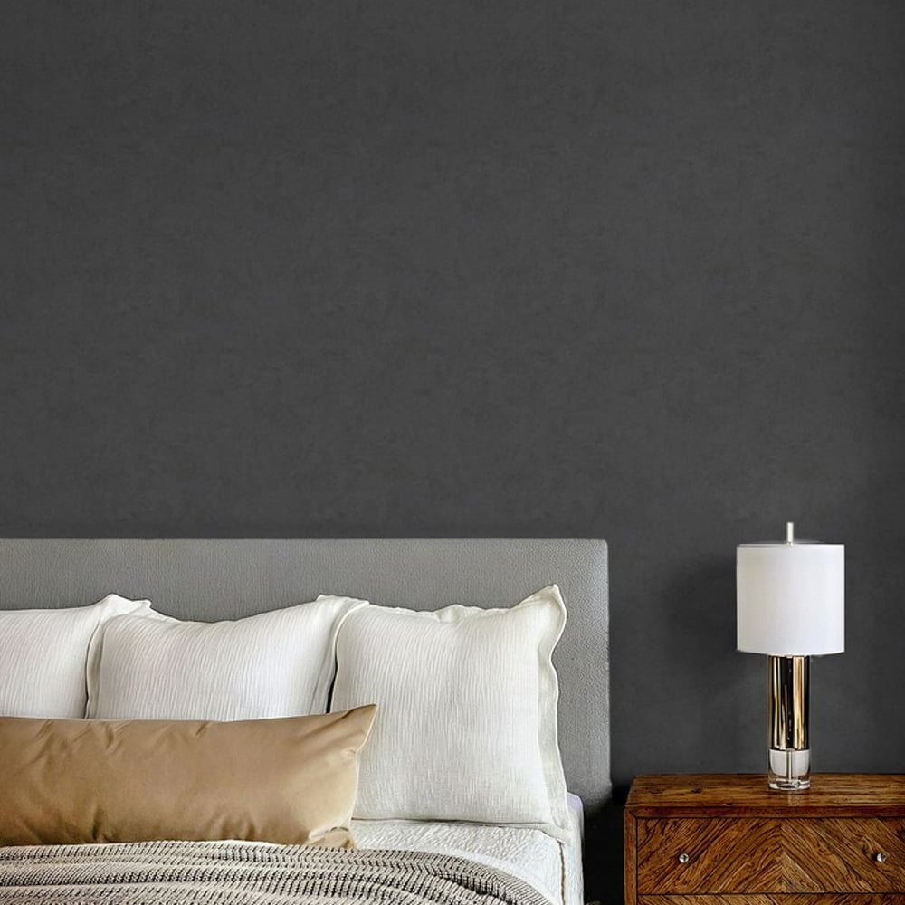 Kalkki Dark Grey - Tapetit - Harmaa - Olohuone - Kivi - Studio Surface - Non-Woven