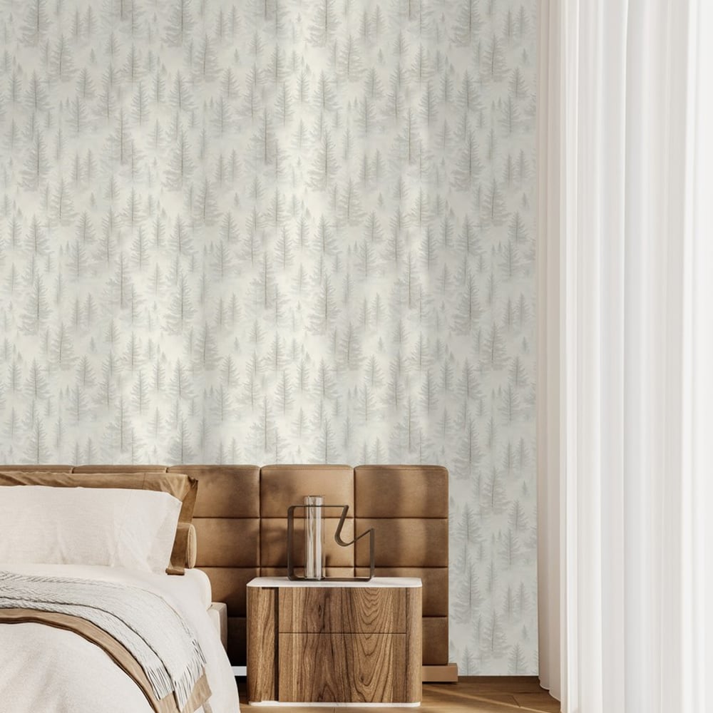Armand Grey - Papiers peints - Gris - Chambre - Arbre - Dreamland - Intissé