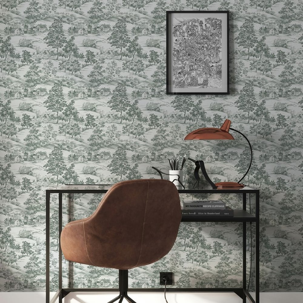 Nicolas Green - Papiers peints - Vert - Bureau - Arbre - Dreamland - Intissé