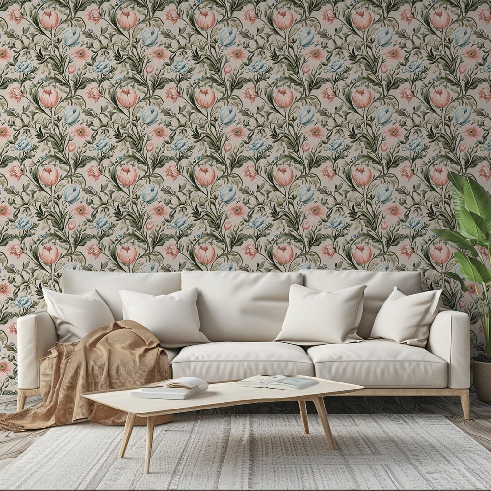 Fototapet - Ragna Beige - 1058501-01 - Floral