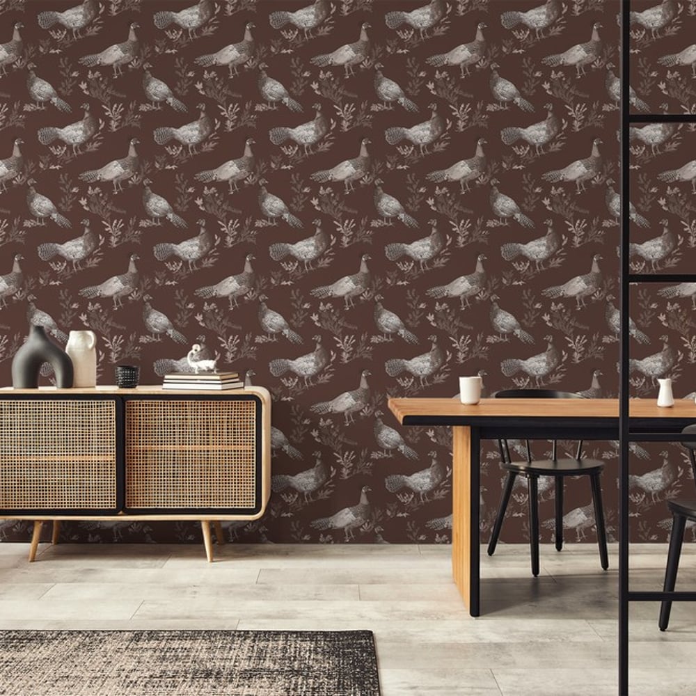 Tord Brown - Wallpaper - Brown - Teenager's room - Birds - in between - Non-Woven