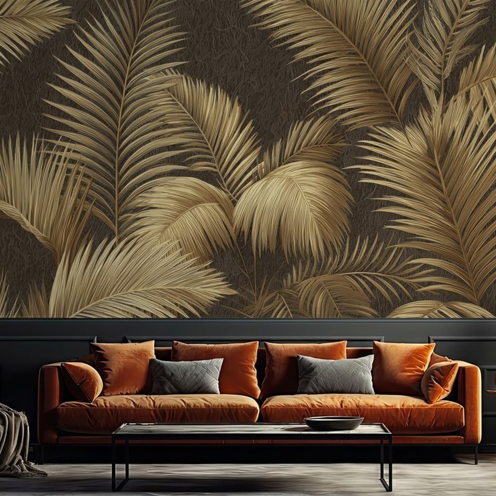 Papiers Peints Panoramique - Golden Palms II - Botanical