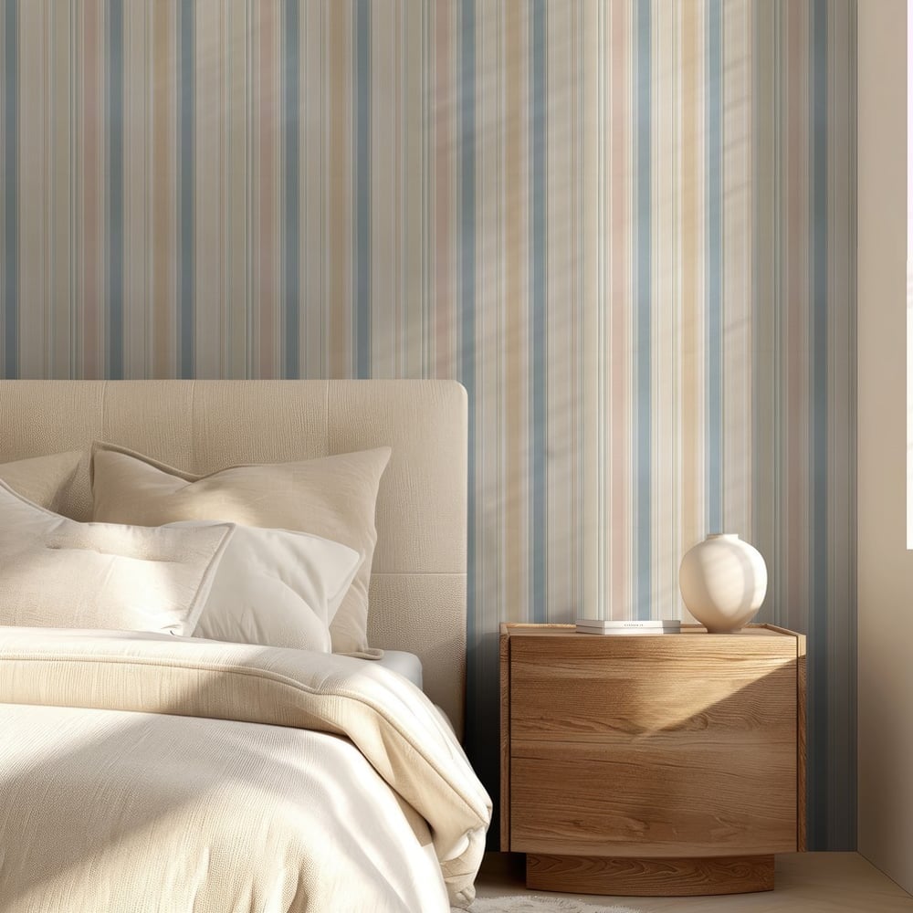 Morgan Beige - Papiers peints - Beige - Chambre - Rayé - September - Intissé